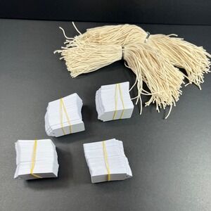 400 White Blank Price Tags with String 2" x 1.25" Business Yard Sale Flea Market